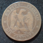10 сантимов 1857 год А Франция