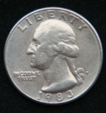 1\4 доллара 1983 год Р