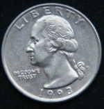 1\4 доллара 1993 год D