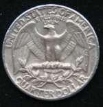 1\4 доллара 1965 год США Washington Quarter