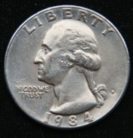 1\4 доллара 1984 год Р