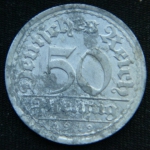 50 пфеннигов 1919 год J