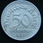 50 пфеннигов 1922 год J