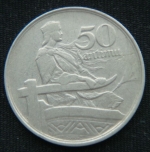 50 сантимов 1922 год Латвия