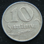 10 сантимов 1922 год Латвия