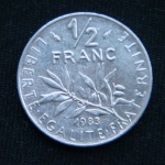 1\2 франка 1983 года