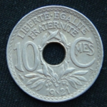 10 сантимов 1921 год