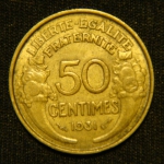 50 сантимов 1931 год