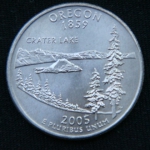 25 центов 2005 год Квотер штата Орегон