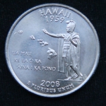 25 центов 2008 год Квотер штата Гавайи