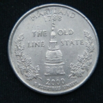 25 центов 2000 год P Квотер штата Мэриленд