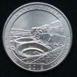 25 центов 2012 год D Национальный исторический парк Чако