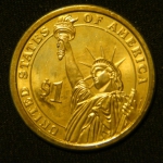 1 доллар 2009 год Президент США - Джон Тайлер (1841-1845)