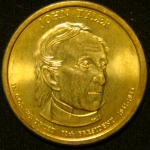 1 доллар 2009 год Президент США - Джон Тайлер (1841-1845)