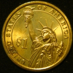 1 доллар 2010 год Президент США - Авраам Линкольн (1861-1865)