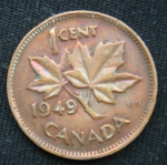 1 цент 1949 год Канада