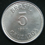5 крузадо 1987 год Бразилия