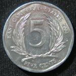 5 центов 2004 год Восточные Карибы