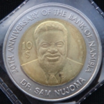10 долларов 2010 год 20 лет Банку Намибии