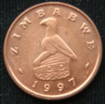 1 цент 1997 год Зимбабве