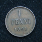 1 пенни 1891 год