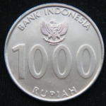 1000 рупий  2010 год Индонезия