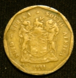 10 центов 1991 год ЮАР