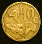 10 центов 1991 год ЮАР