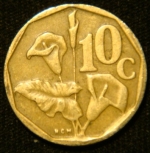 10 центов 1992 год ЮАР