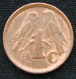1 цент 1991 год ЮАР