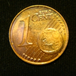 1 евроцент 2015 год F  Германия