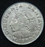 50 сентаво 1983 год Мексика