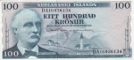 100 крон 1961 год Исландия