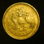 5 центов 2012 год Барбадос