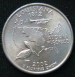 25 центов 2002 год Квотер штата Луизиана P