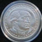 5 марок 1982 год ФРГ  150 лет со дня смерти Иоганна Вольфганга фон Гёте