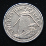 25 центов 1994 год Барбадос
