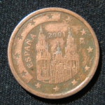2 евроцента 2001 год Испания
