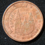 2 евроцента 2007 год Испания