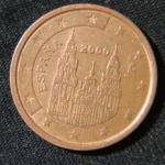 2 евроцента 2000 год Испания