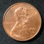 1 цент 2001 год D