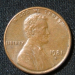 1 цент 1981 год D