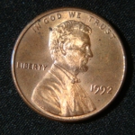 1 цент 1992 год