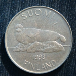 5 марок 1993 год Финляндия